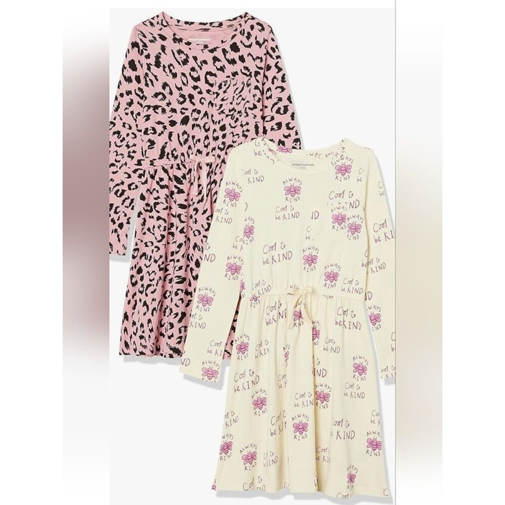 2 Amazon Essentials Girls Dresses Size L NEW 2899-